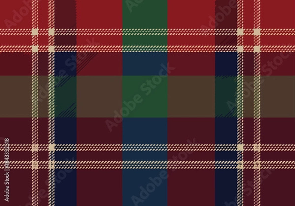 Obraz Plaid pattern seamless check texture vector for shirt