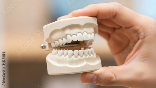 Obraz Dental Model Showing Upper and Lower Teeth.