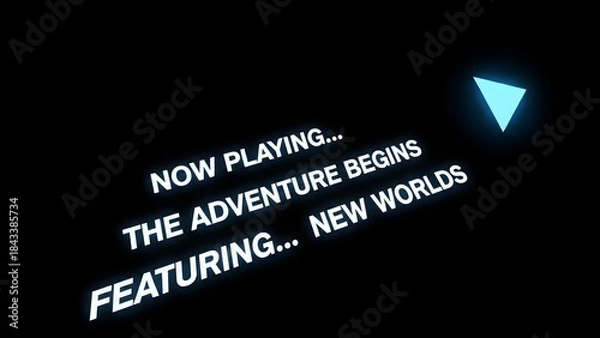 Obraz Futuristic Digital Text Display with Blue Light.