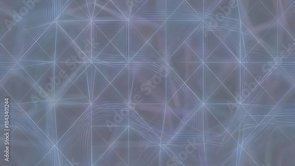 Obraz Abstract Geometric Network Background with Light Lines.