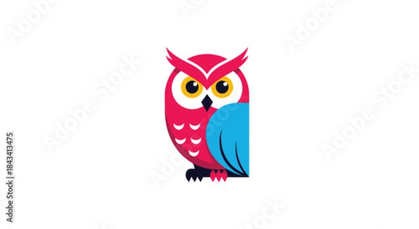 Obraz Geometric owl icon