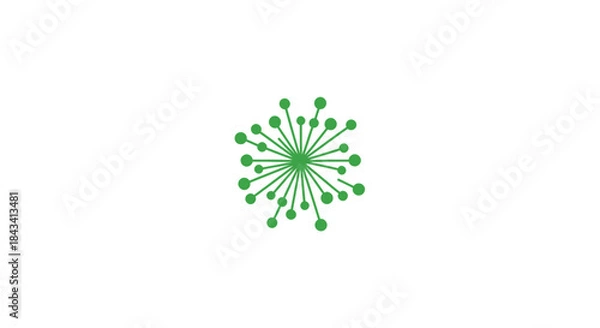 Obraz Green dandelion puff graphic