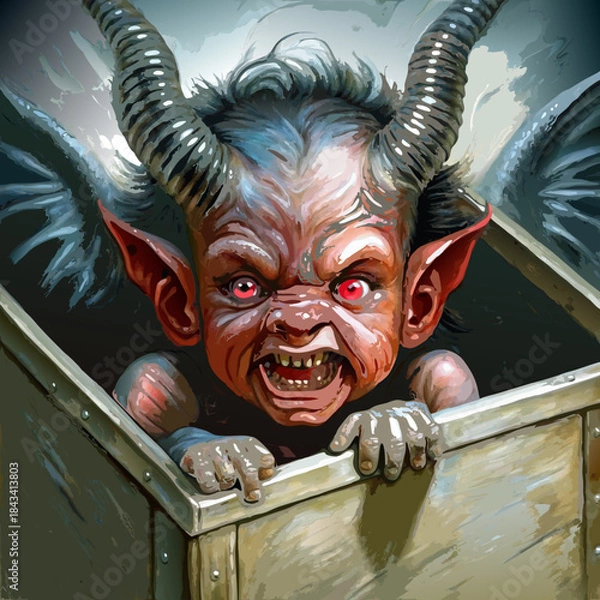 Obraz giovane demone cornuto 04