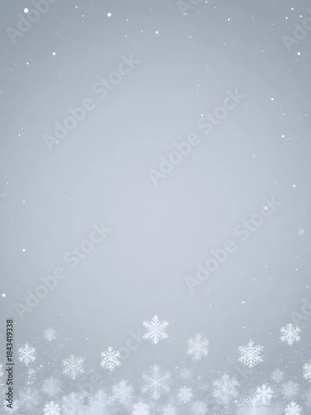 Fototapeta Snowflake Winter Background: Elegant and Peaceful Snowfall Scene