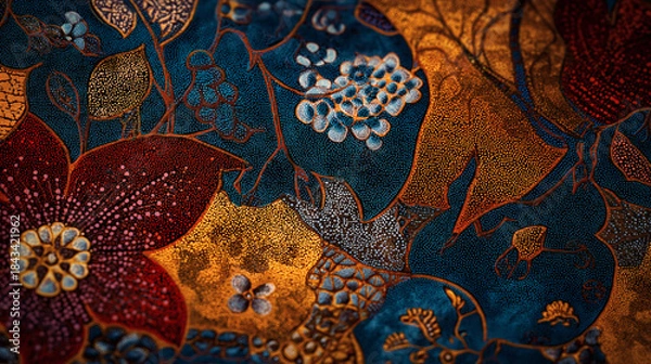 Obraz Luxurious Floral Textile Abstract Quilt Detail Pattern