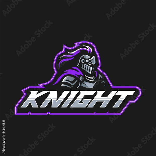 Obraz Knight warrior mascot logo