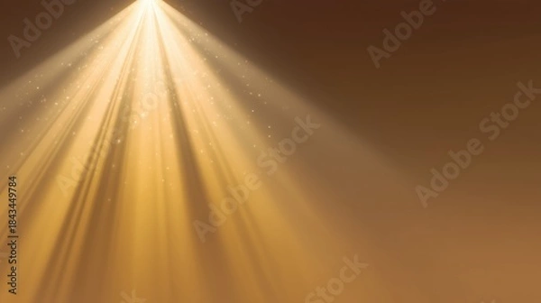 Obraz Soft Golden Light Rays with Sparkles in Abstract Background
