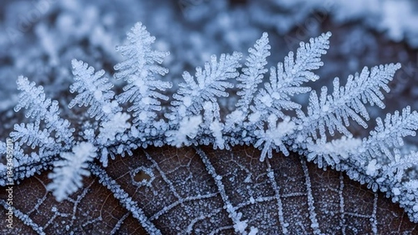 Fototapeta frosty pattern on the window