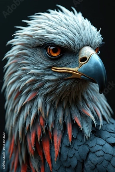 Fototapeta Eagle portrait looking, avian predatory power concept