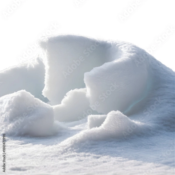 Obraz Soft White Snow Pile Base Isolated PNG