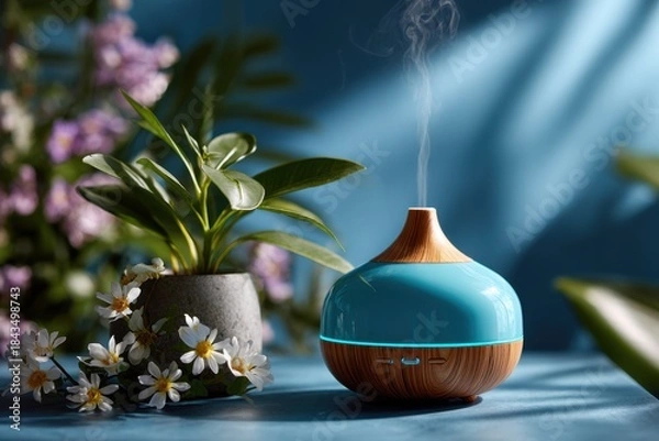 Obraz Aromatherapy diffuser with calming colors in stock images