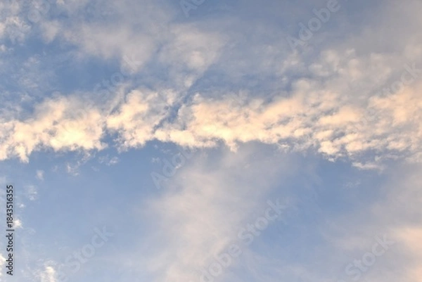 Fototapeta cloud spreading on twilight sunset sky in evening  