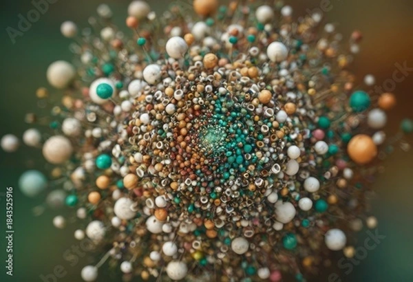 Obraz Intricately Intertwined Micro-world Particles and Protrusions