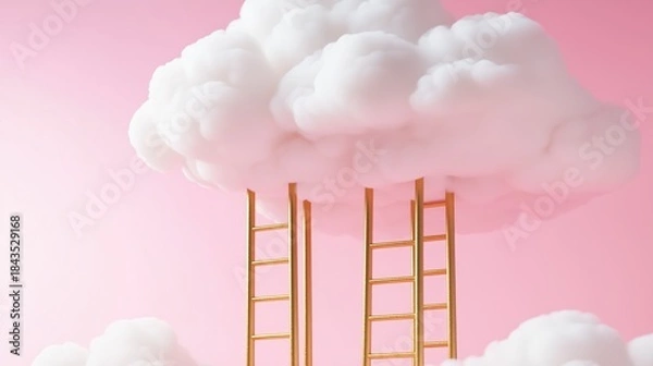 Obraz Ladders to the clouds