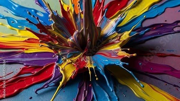 Obraz Vibrant Paint Splash Art