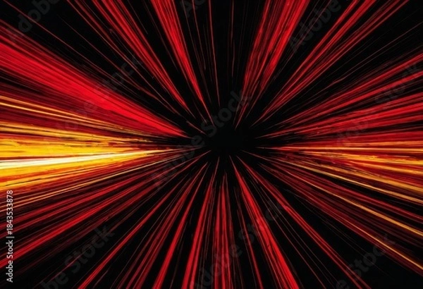 Obraz Abstract Red and Orange Light Burst Wormhole