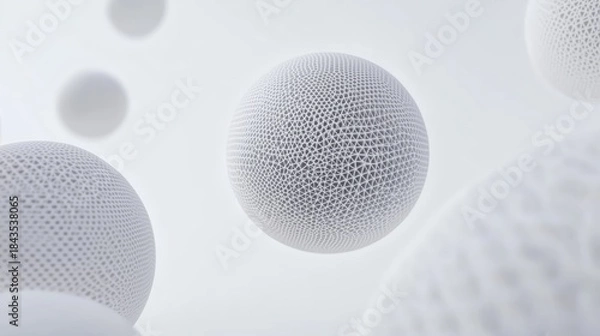 Obraz White grid sphere background image