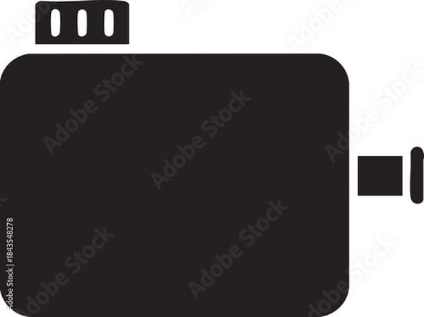 Obraz Portable Boat Fuel Tank Silhouettes Vector Connector