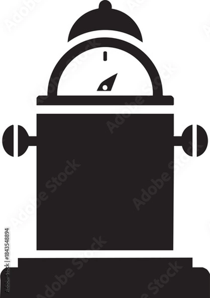 Obraz Ship Compass Binnacle Silhouettes Vector Nautical