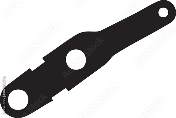 Obraz Aircraft Flap Actuator Silhouettes Vector Mechanical Arm