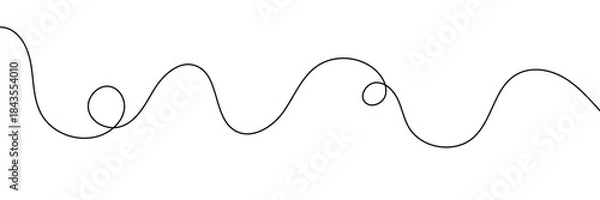 Fototapeta Squiggle line design element. vector file illustration. isolated on white background. EPS 10