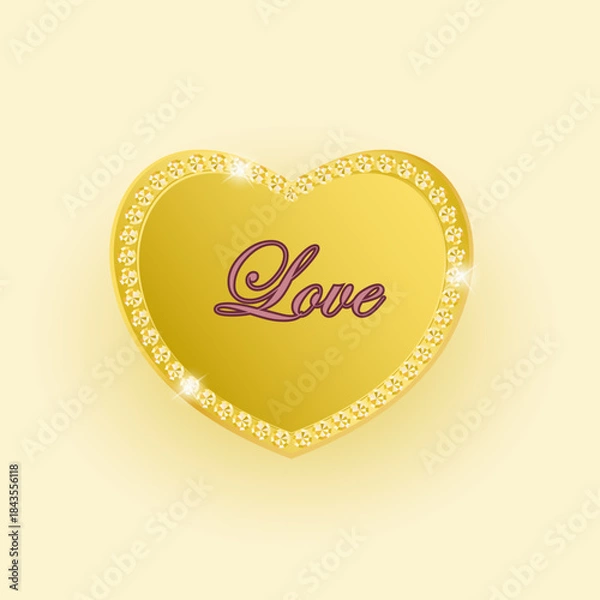 Fototapeta Valentine's Day card with  heart.