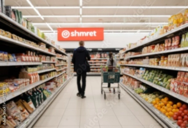 Obraz Abstract Blur Background of Retail Store with Shopper