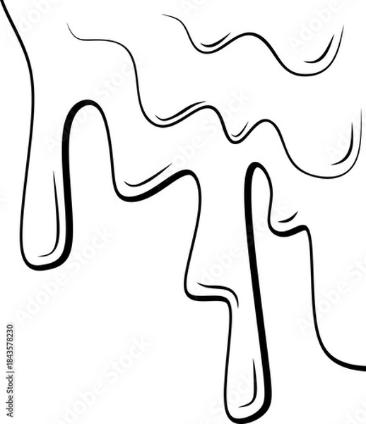 Obraz Dripping Liquid Outline Illustration