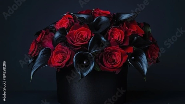 Obraz Dark red flower arrangement