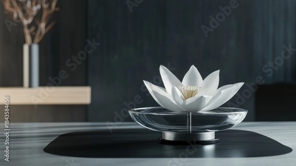 Obraz Delicate white lotus flower