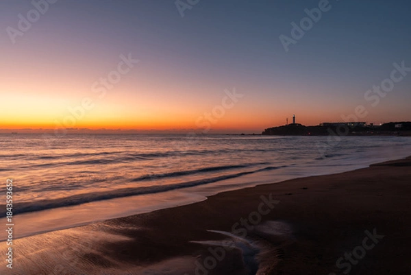 Obraz [千葉県]夜明けの犬吠埼灯台・君ヶ浜しおさい公園