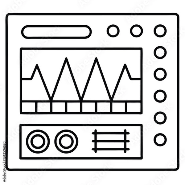 Fototapeta radio icon vector illustration