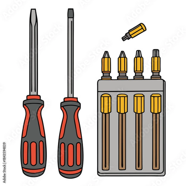 Fototapeta set of screwdrivers