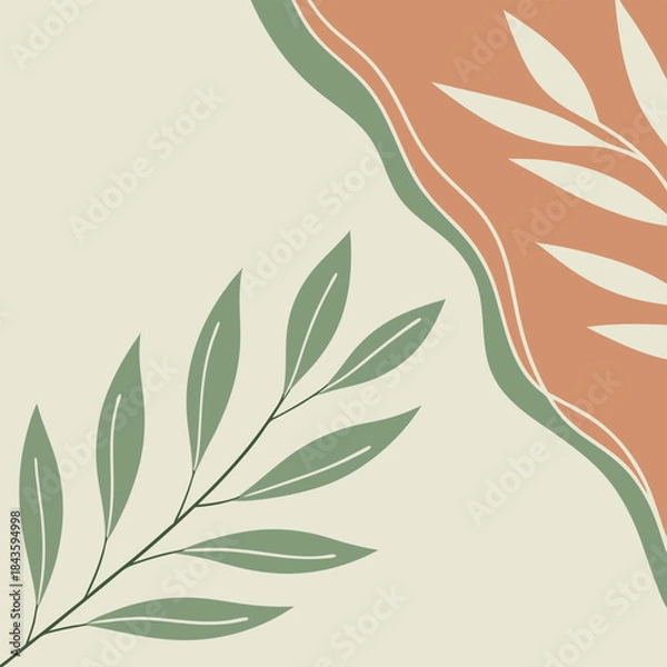 Fototapeta seamless background with leaves