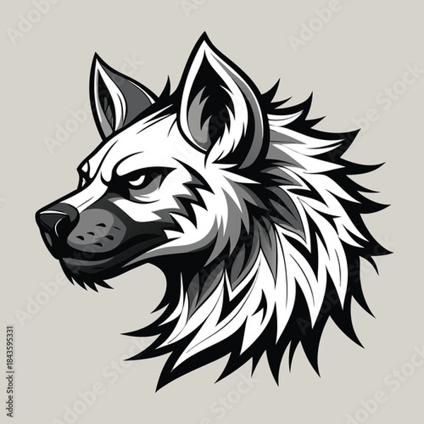 Fototapeta wolf head vector illustration