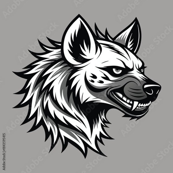 Fototapeta wolf head vector illustration