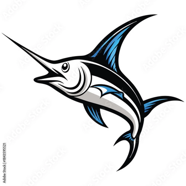 Fototapeta vector illustration of a fish