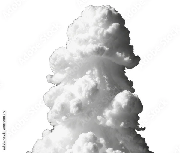 Obraz Large White Puffy Cumulus Cloud Formation Isolated on Transparent Background