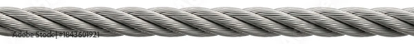Obraz 白い背景に影のある灰色の編み込みロープ