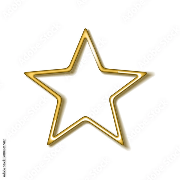 Obraz Golden star button