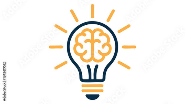 Obraz Illuminated idea lightbulb