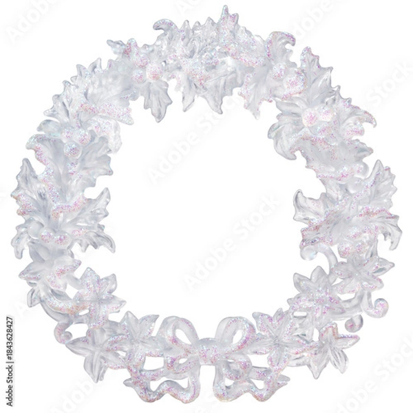 Obraz a crystal round lace frame