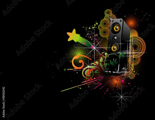 Obraz vector music illustration