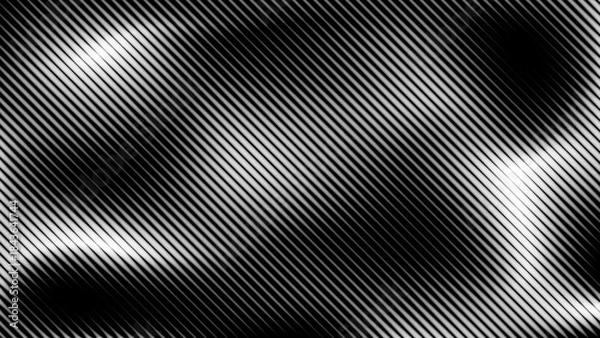 Fototapeta Abstract Monochrome Glowing Stripes Pattern.