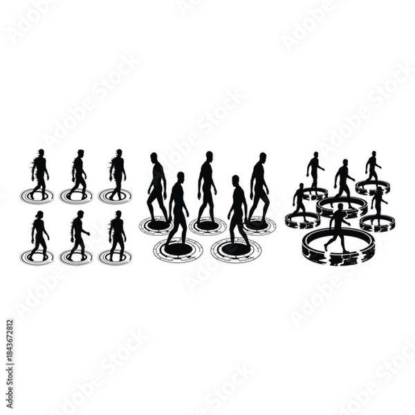 Obraz Quantum Portal Walker Silhouette Pack design.