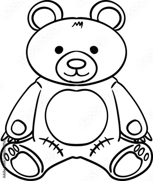 Obraz Hand Drawn Teddy Bear Illustration