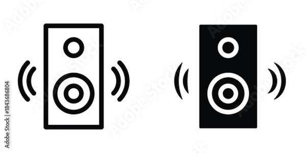 Fototapeta Multimedia speaker icon design template