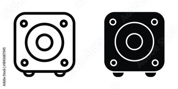 Fototapeta Multimedia speaker icon design template
