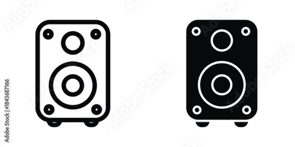 Fototapeta Multimedia speaker icon design template