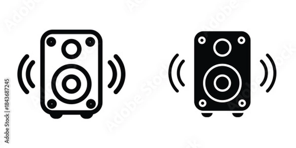 Fototapeta Multimedia speaker icon design template